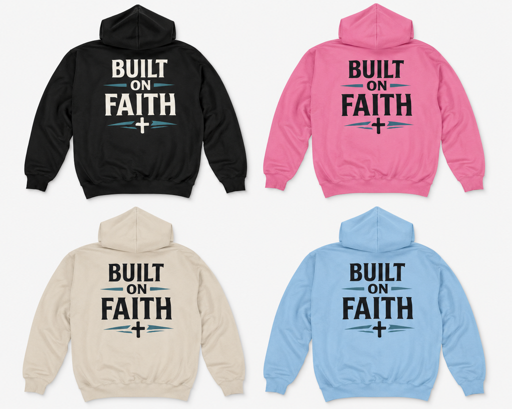 BUILT ON FAITH GREEN HOODIE