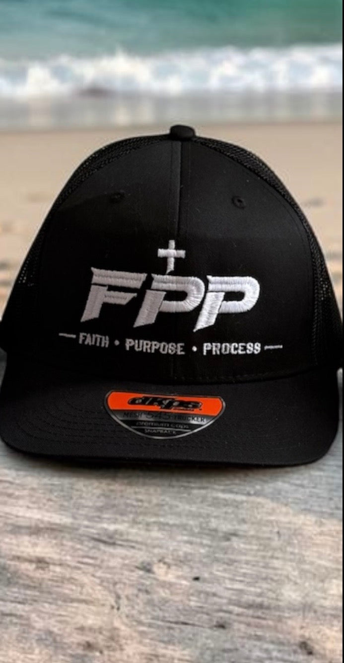 FPP Faith Purpose Process Embroidered Trucker Ha