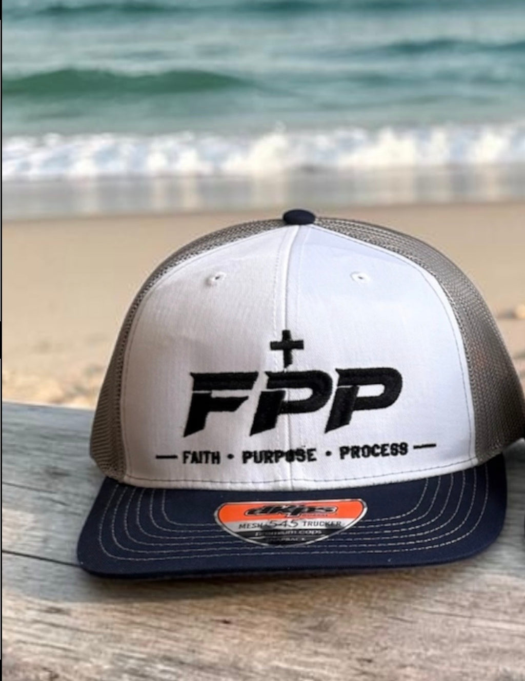 FPP Faith Purpose Process Embroidered Trucker Ha