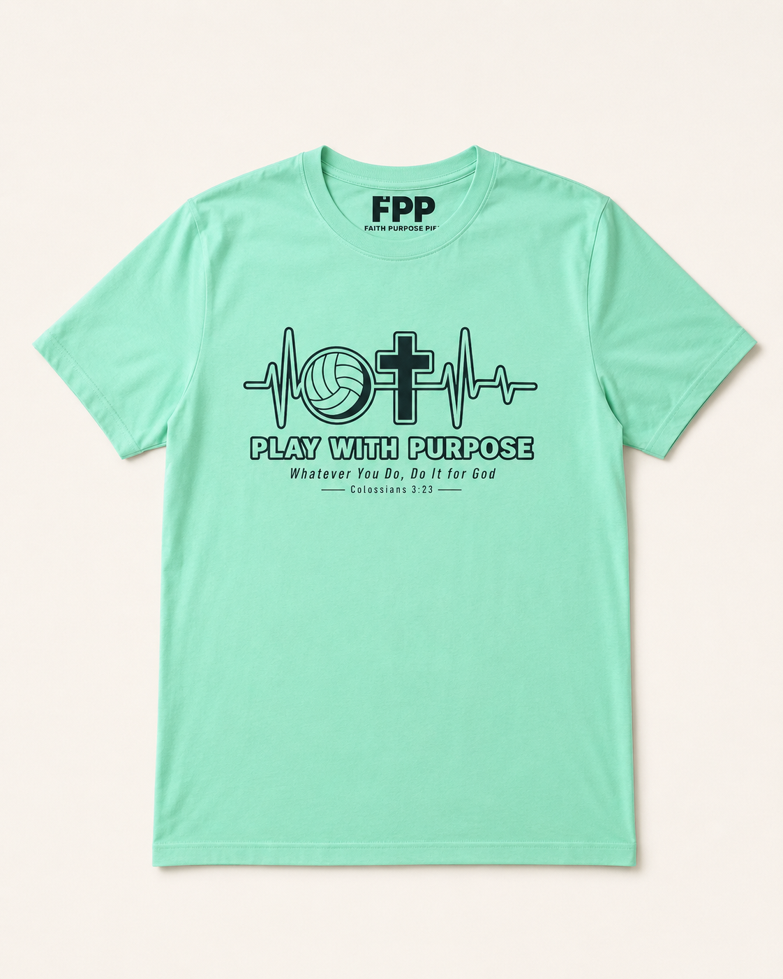Play With Purpose Christian Volleyball T-Shirt