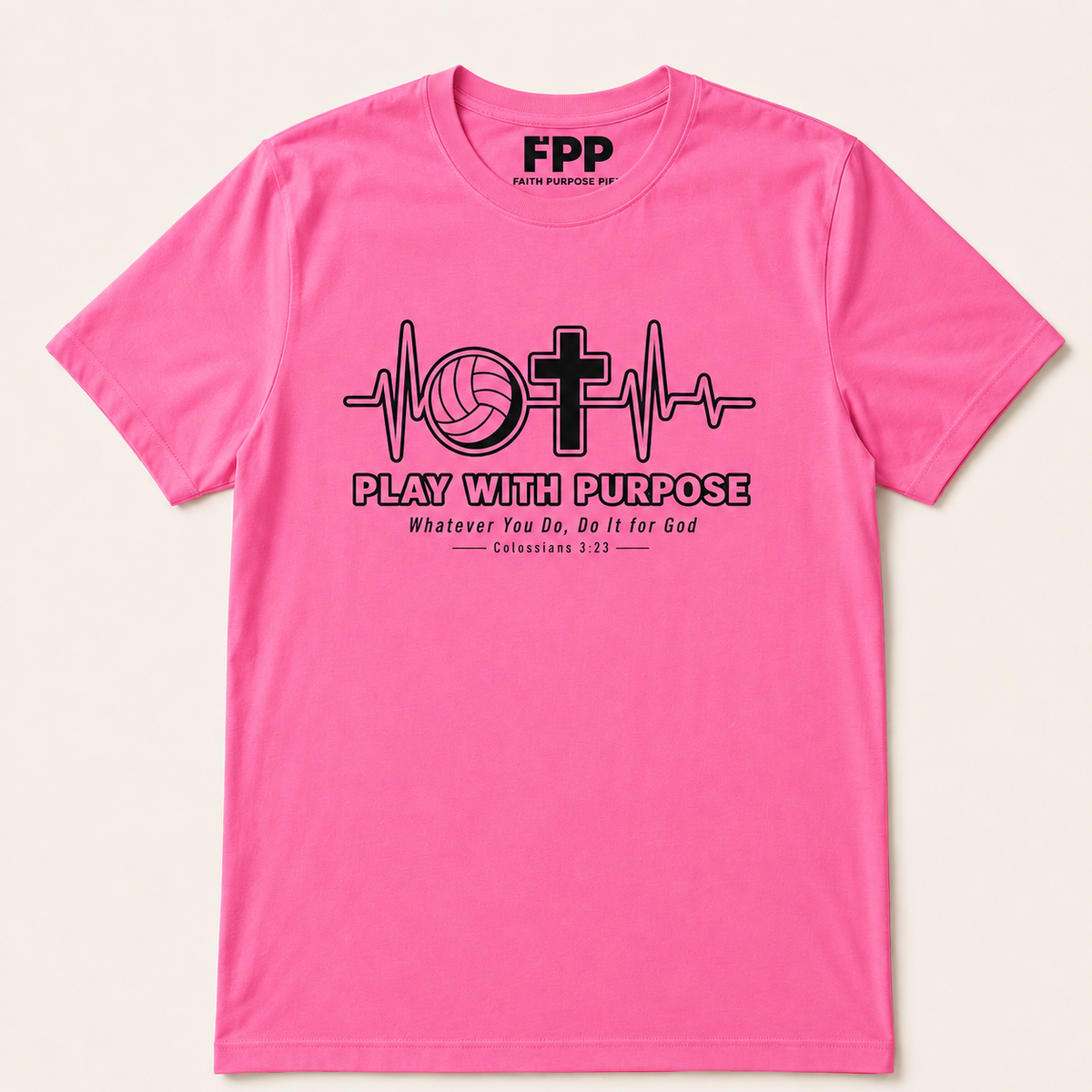 Play With Purpose Christian Volleyball T-Shirt