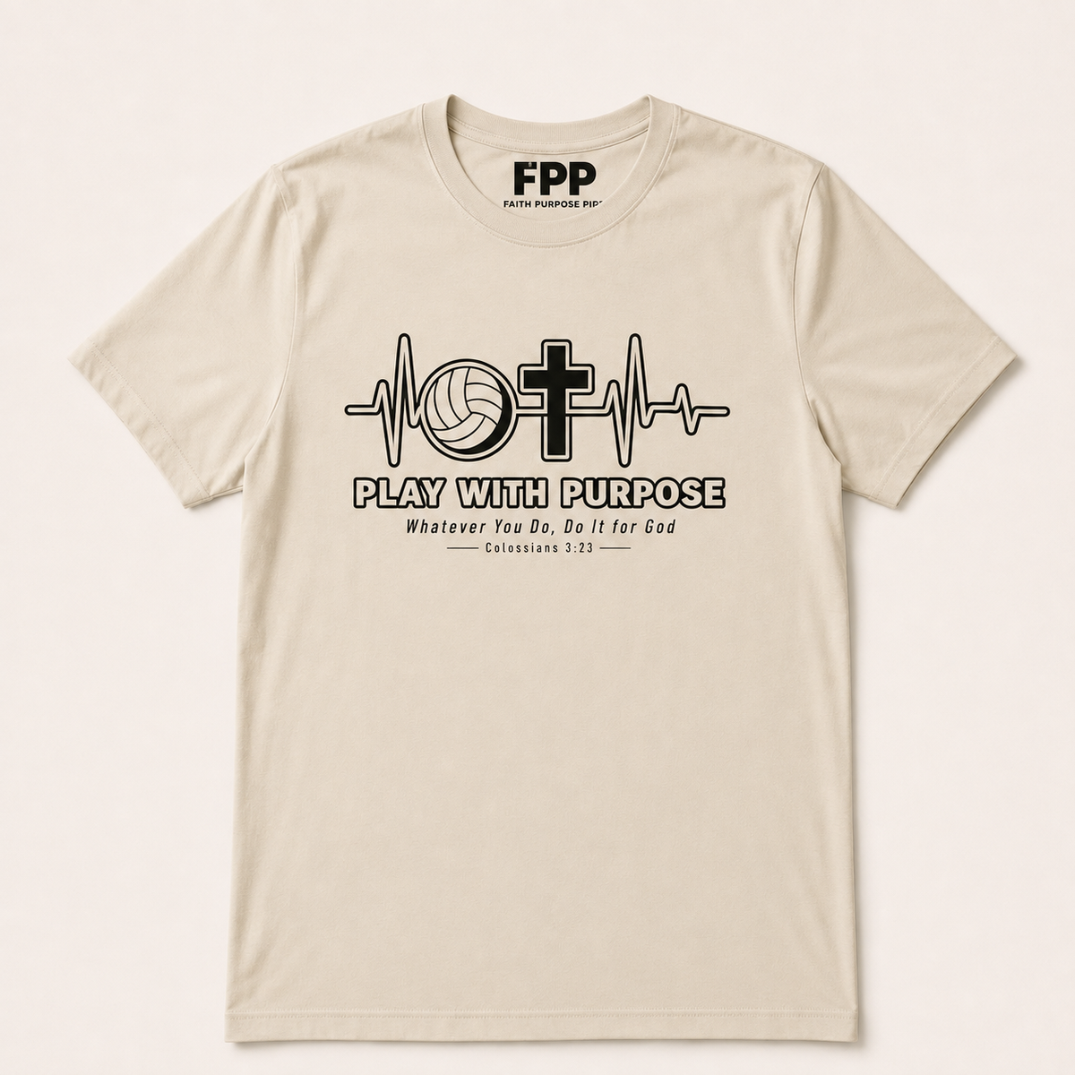 Play With Purpose Christian Volleyball T-Shirt