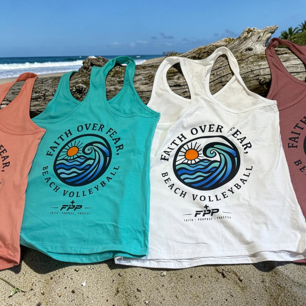 Faith Over Fear Women’s Beach Volleyball Tank Top